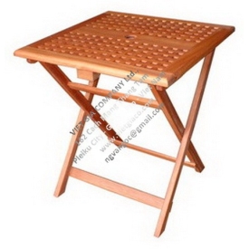 Checked Folding Table 65Cm